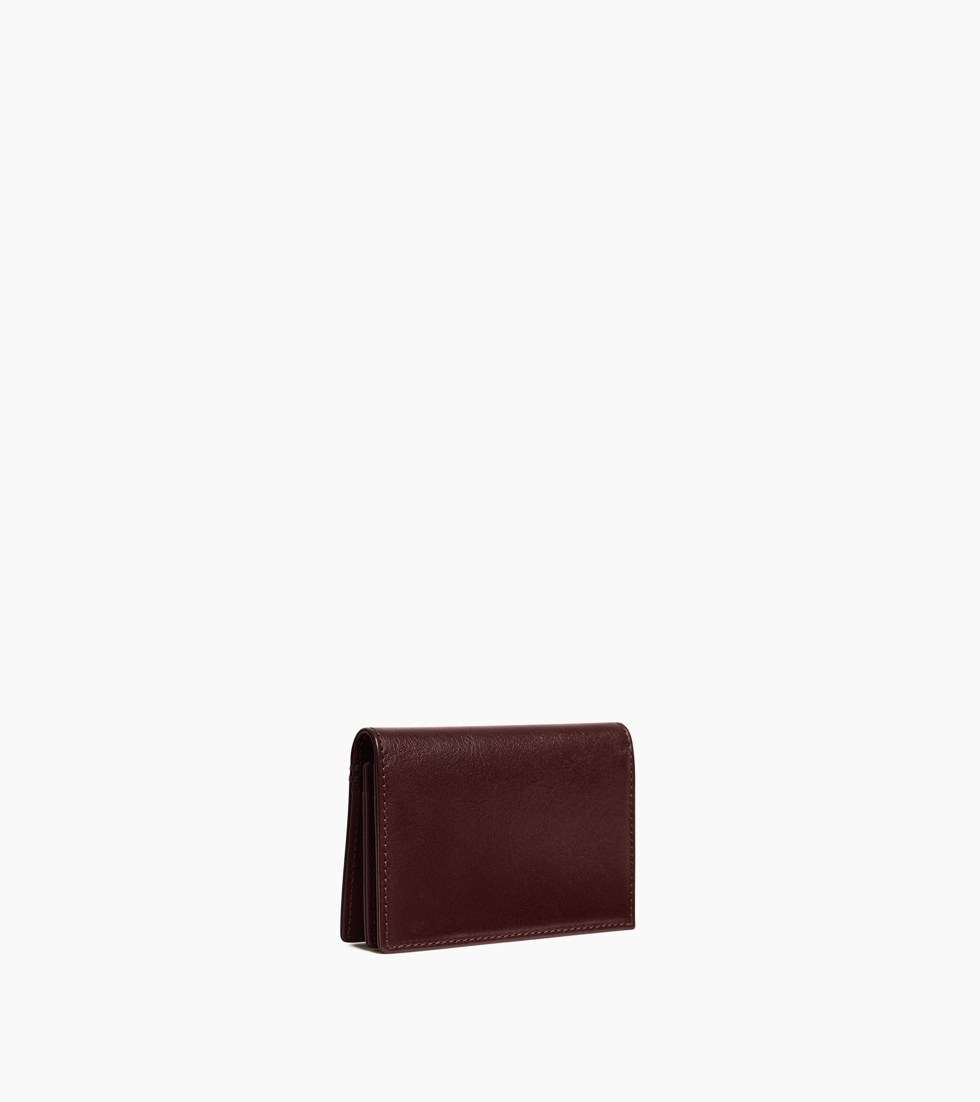 Lucien horizontal two-fold card holder in oiled leather - Image 5
