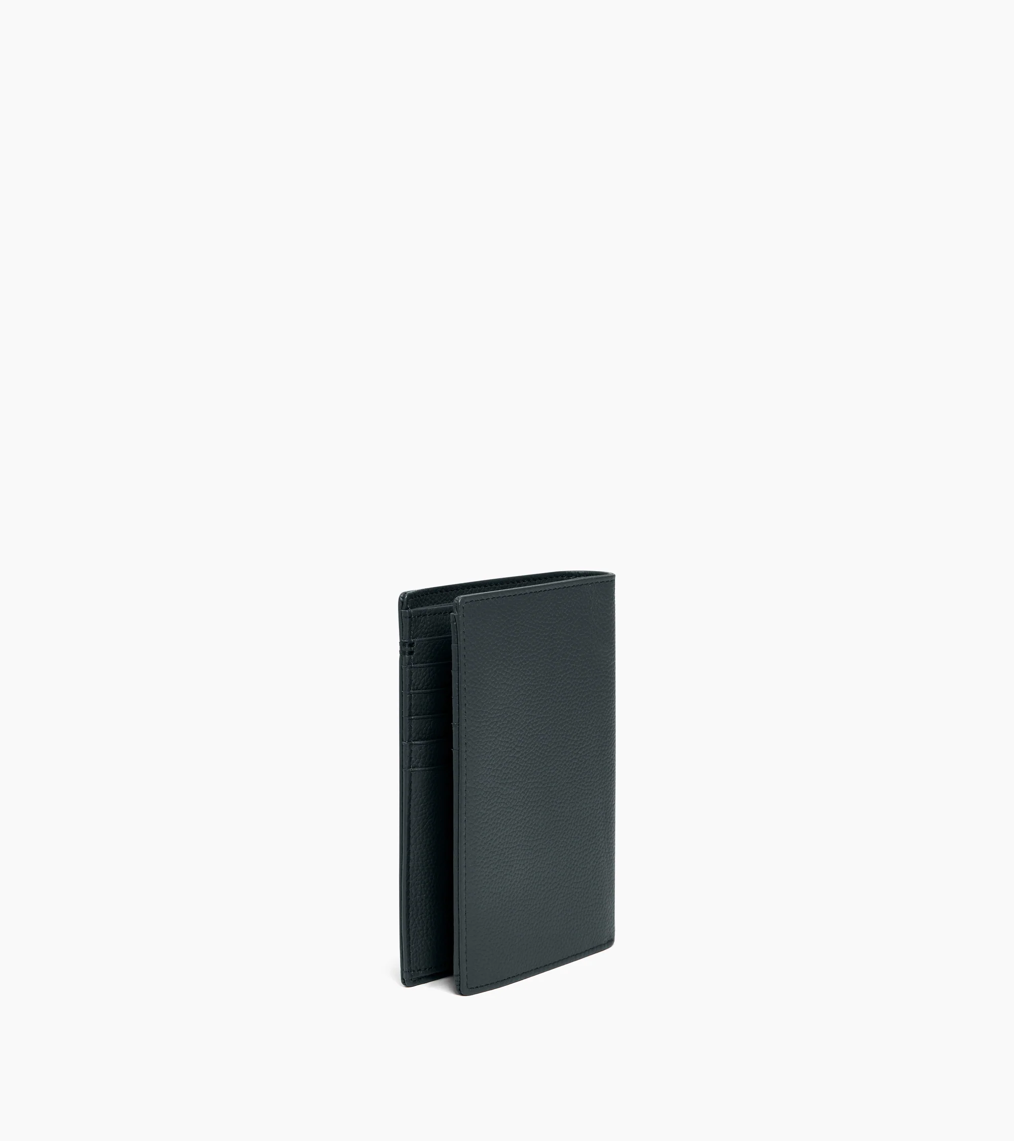 Lucien medium vertical two-fold zipped wallet in grained leather - Image 5
