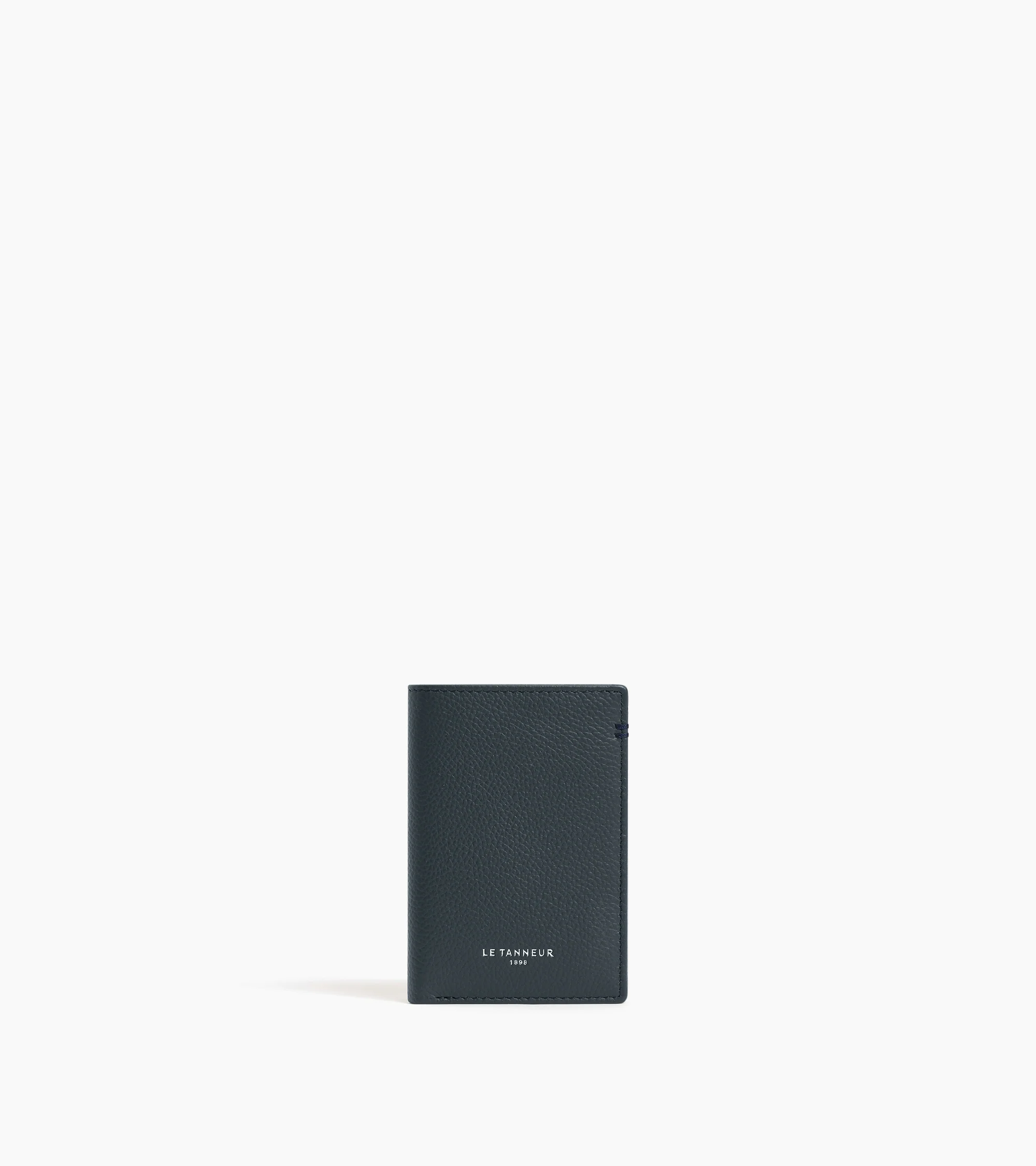 Lucien small card holder in grained leather