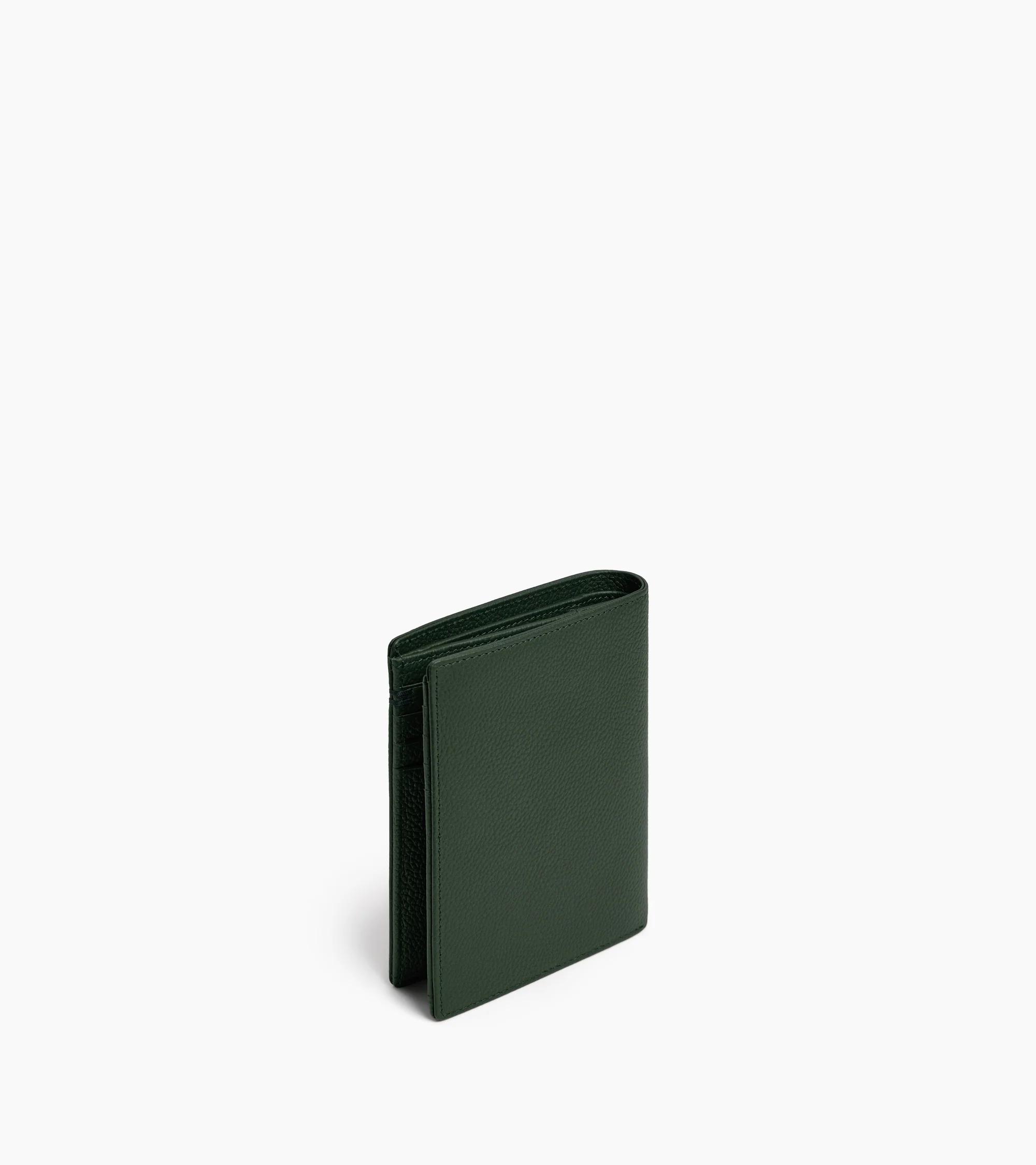 Lucien small vertical two-fold zipped wallet in grained leather - Image 5