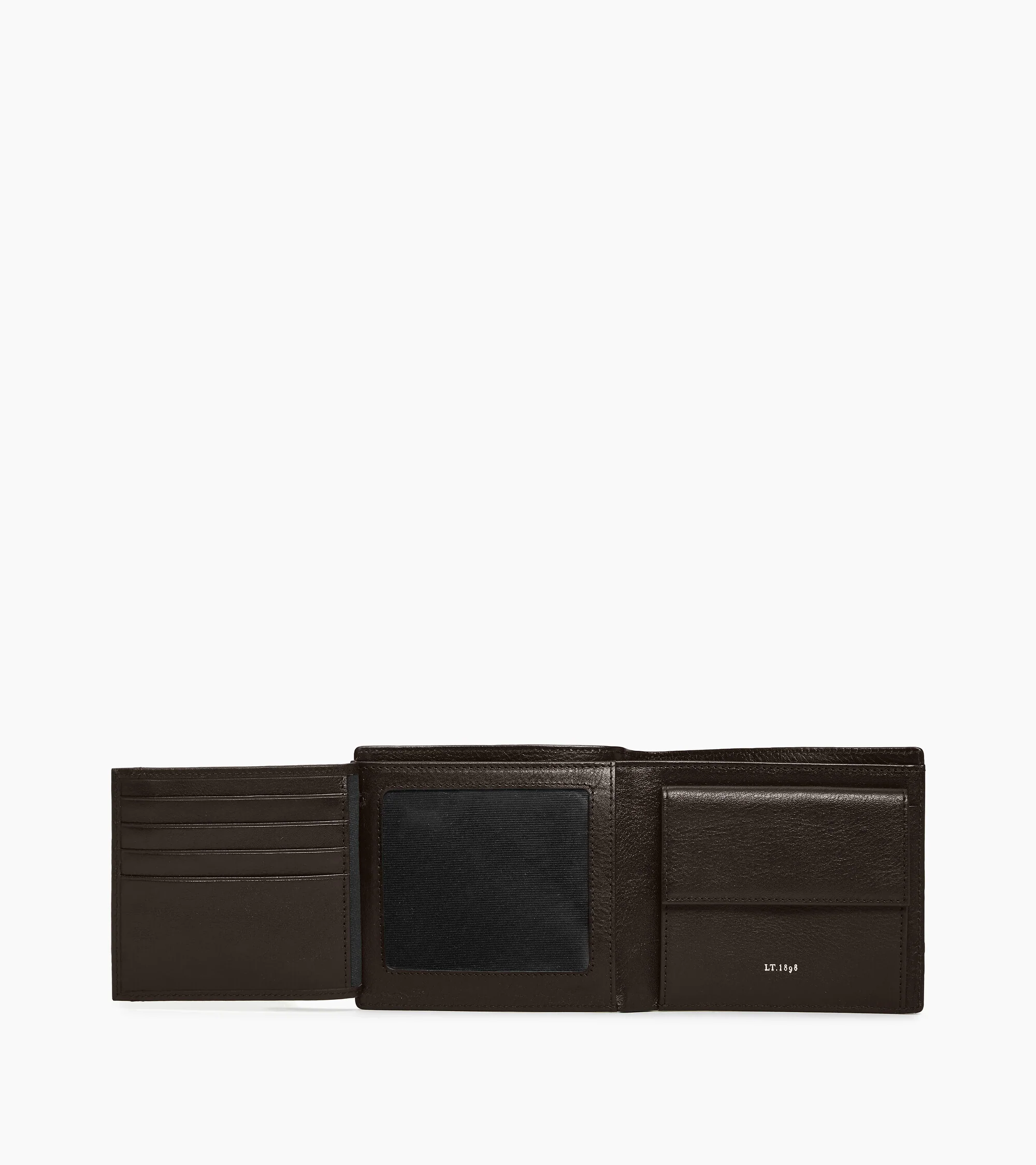 Lucien two-fold wallet with flap in oiled leather - Image 3