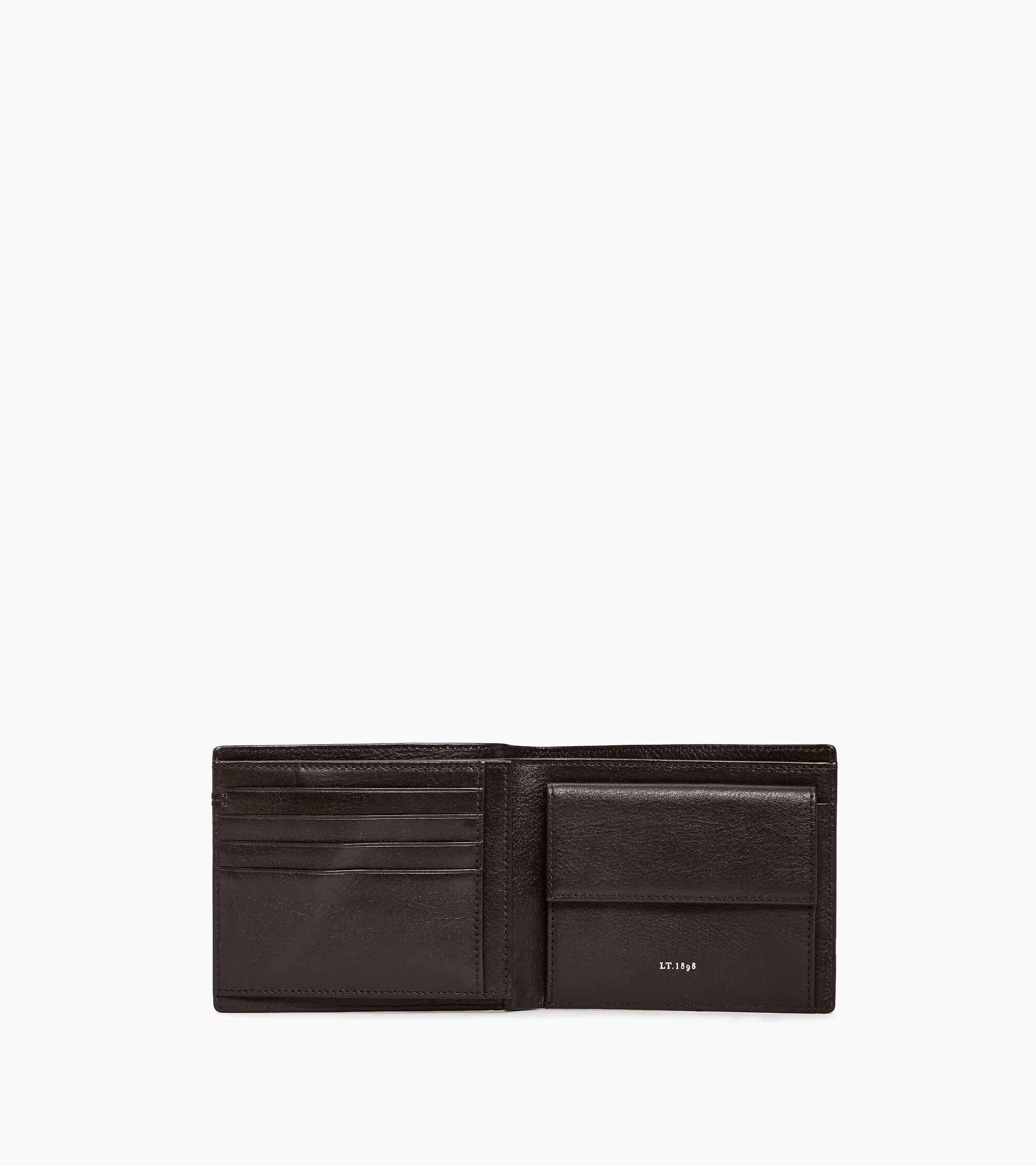 Lucien two-fold wallet with flap in oiled leather - Image 4