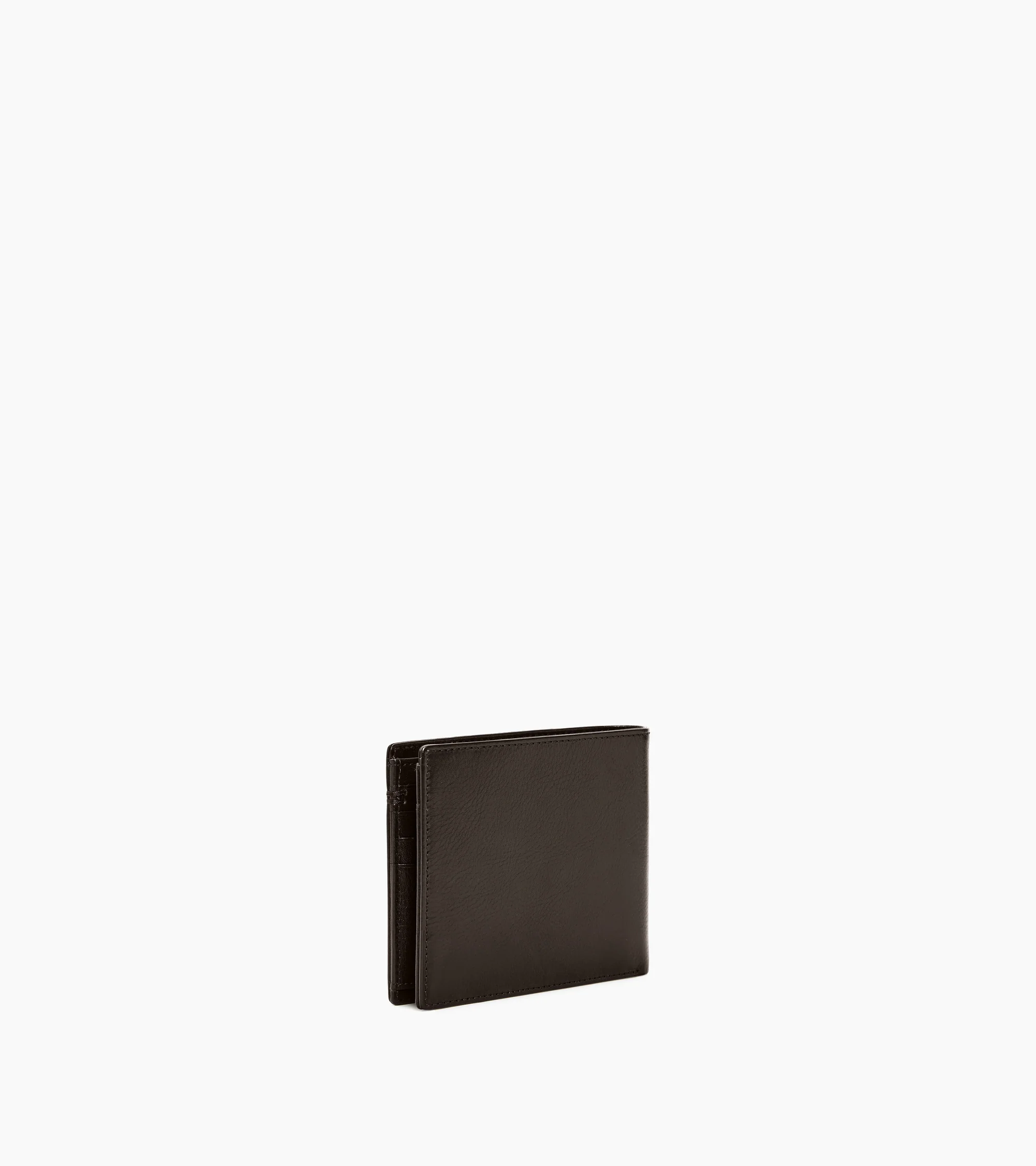 Lucien two-fold wallet with flap in oiled leather - Image 6