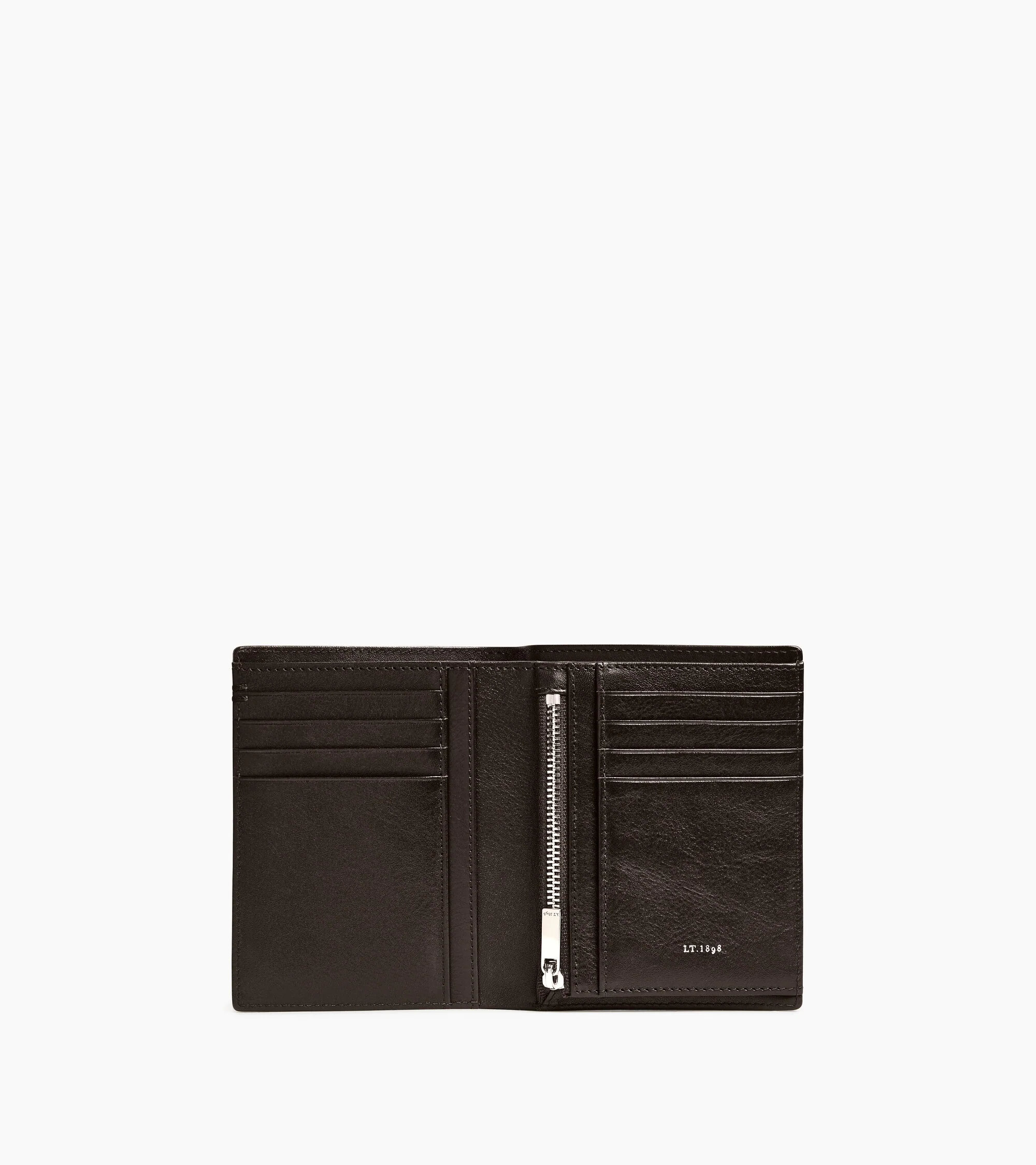 Lucien vertical zipped wallet in oiled leather - Image 3