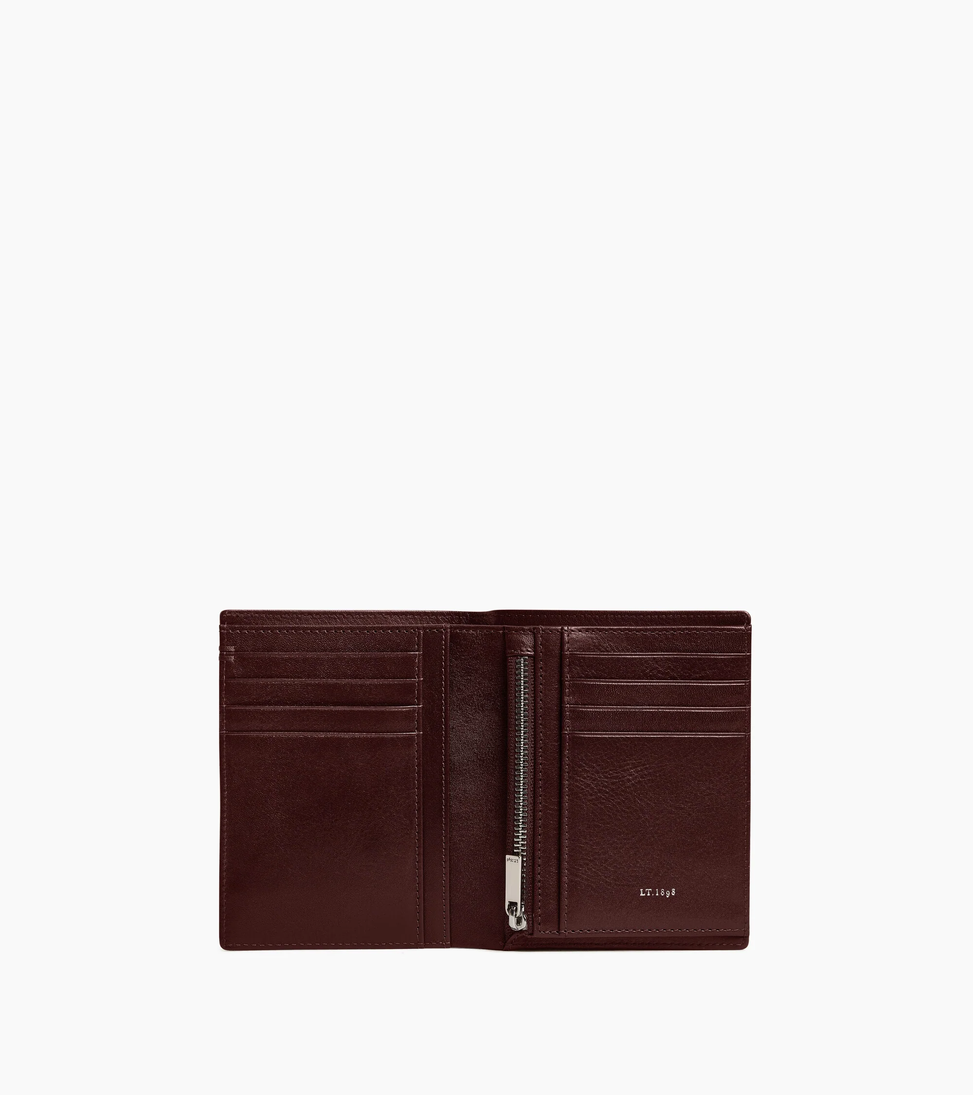 Lucien vertical zipped wallet in oiled leather - Image 3
