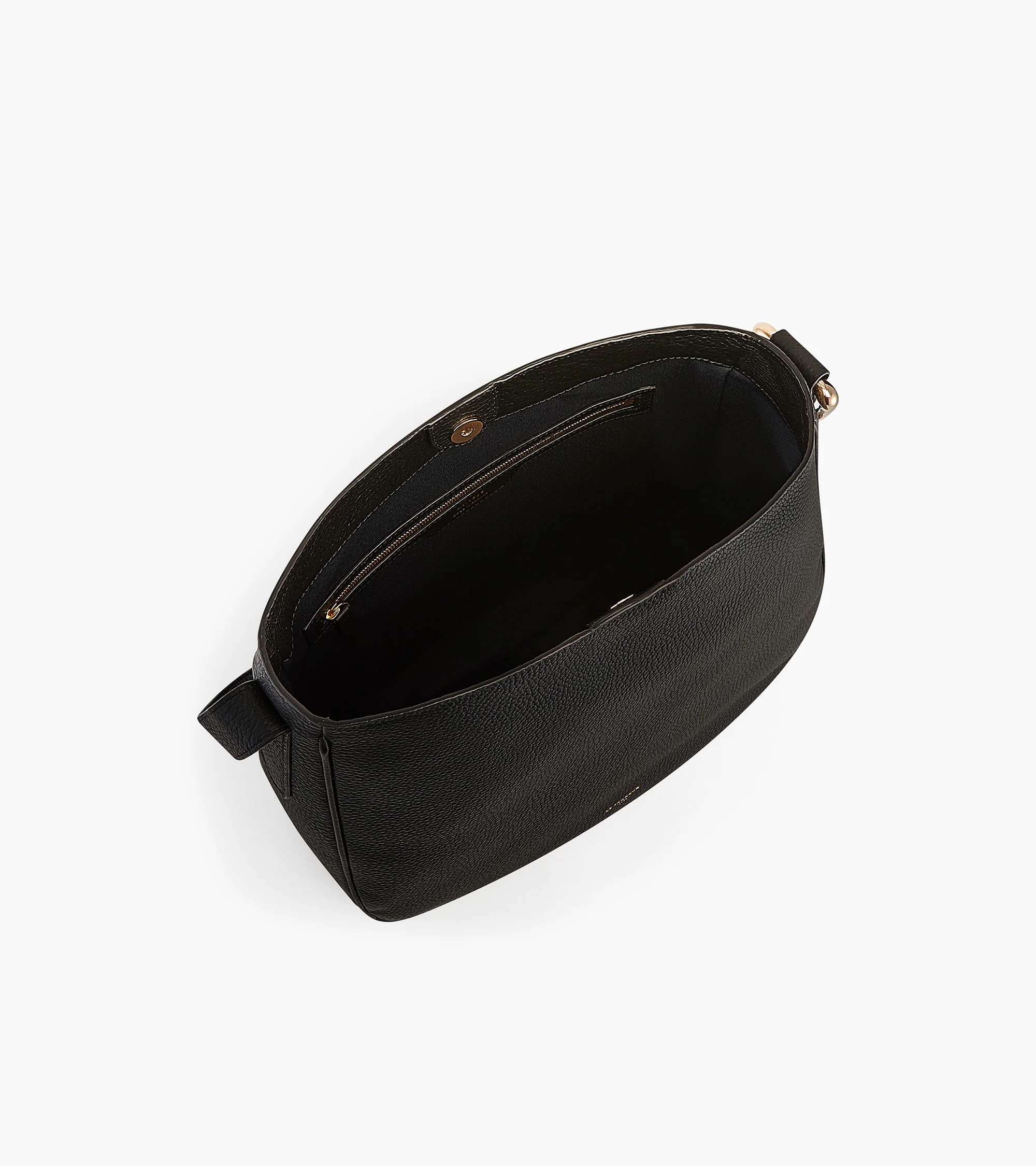 Large hobo bag Madeleine in grained calfskin leather - Image 4