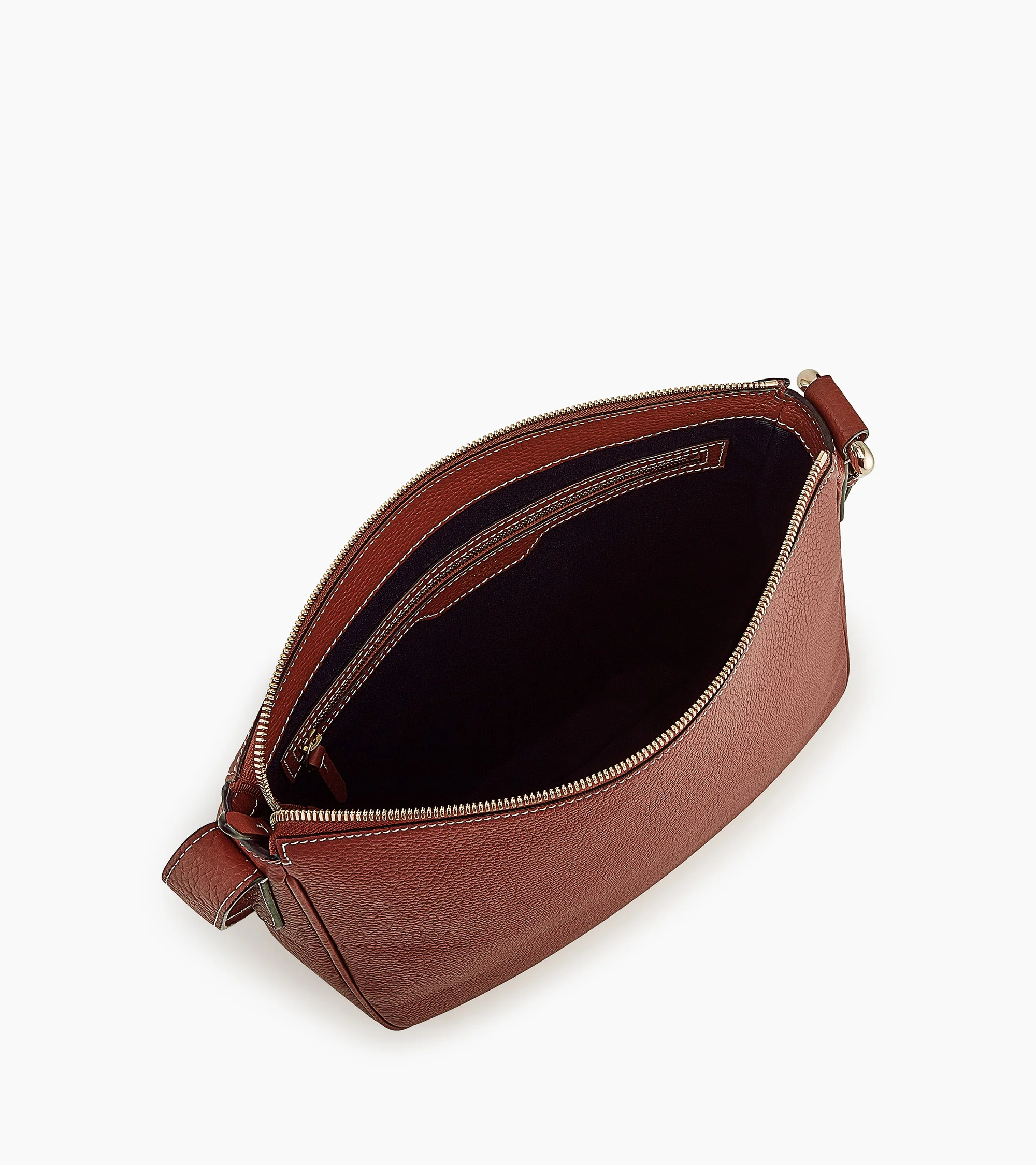 Medium-sized hobo bag Madeleine in grained calfskin leather - Image 4