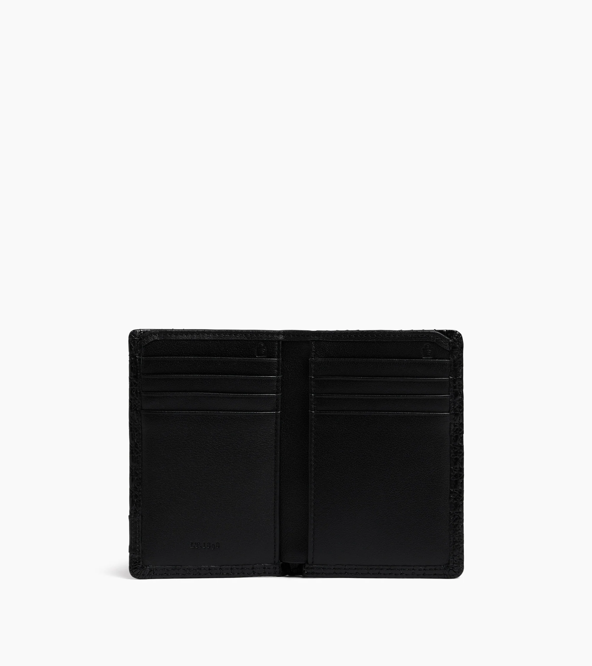 Martin vertical card holder in embossed and smooth leather - Image 3