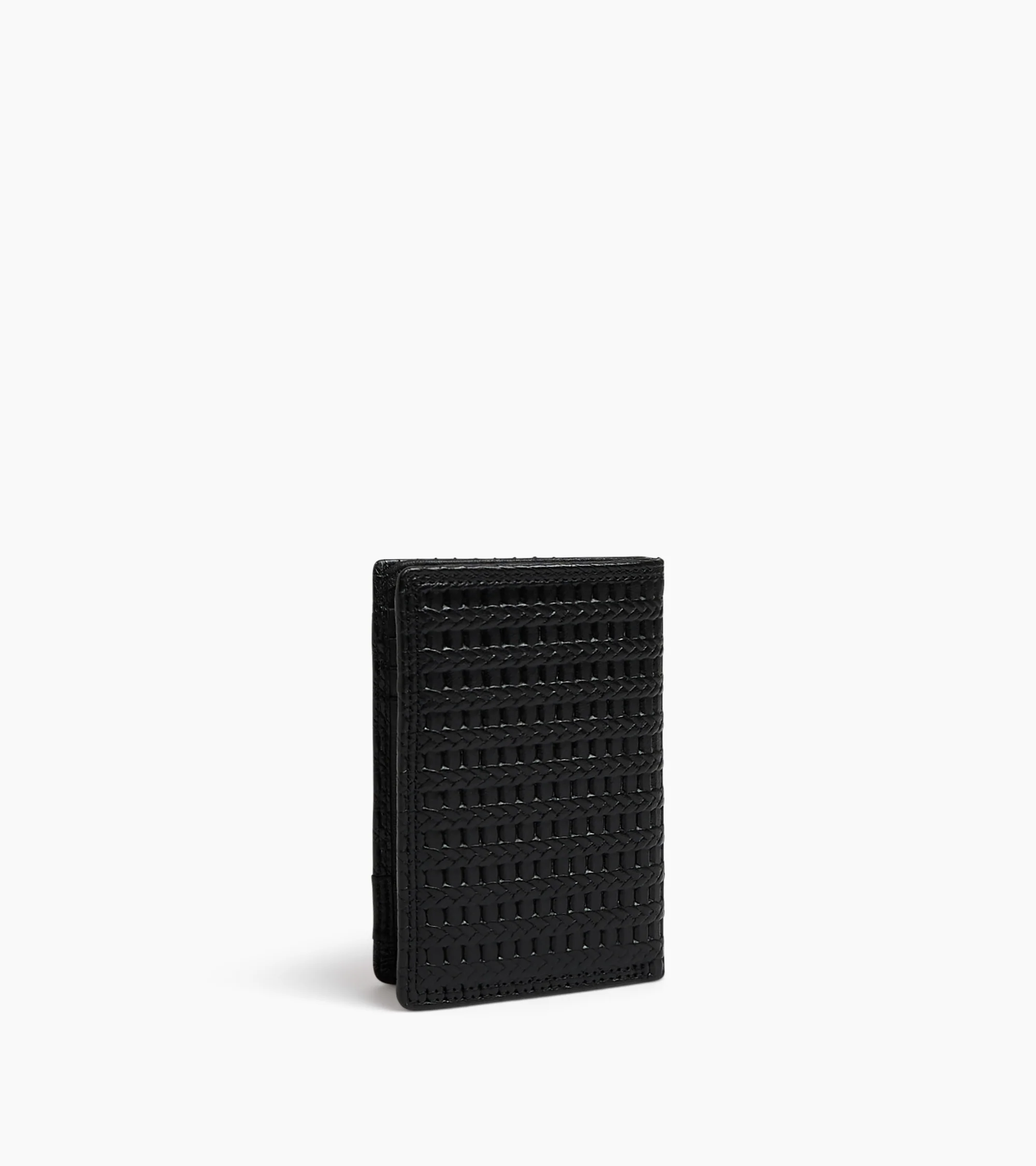 Martin vertical card holder in embossed and smooth leather - Image 4