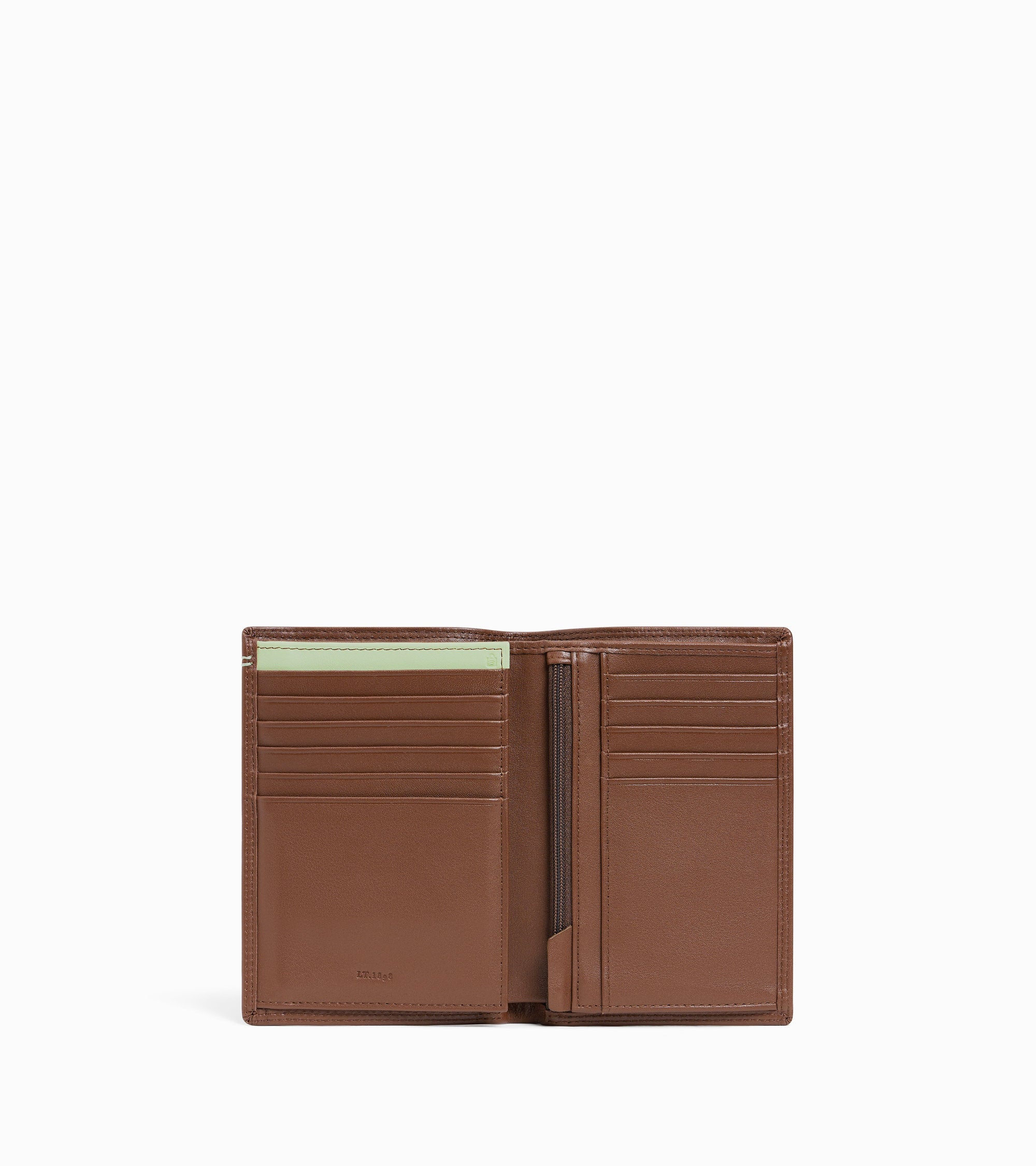 Martin large wallet with zipped pocket and 2 shutters in smooth leather - Image 3