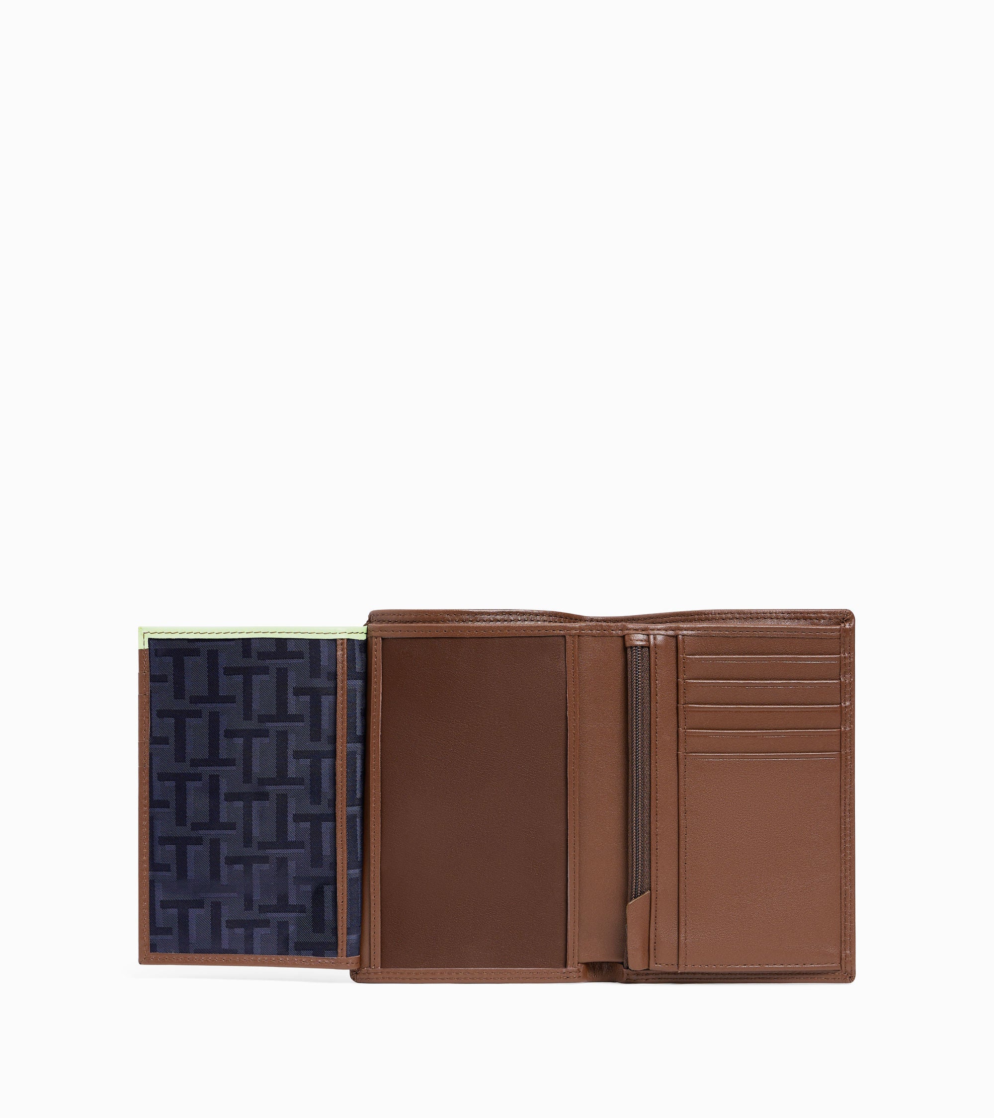 Martin large wallet with zipped pocket and 2 shutters in smooth leather - Image 4