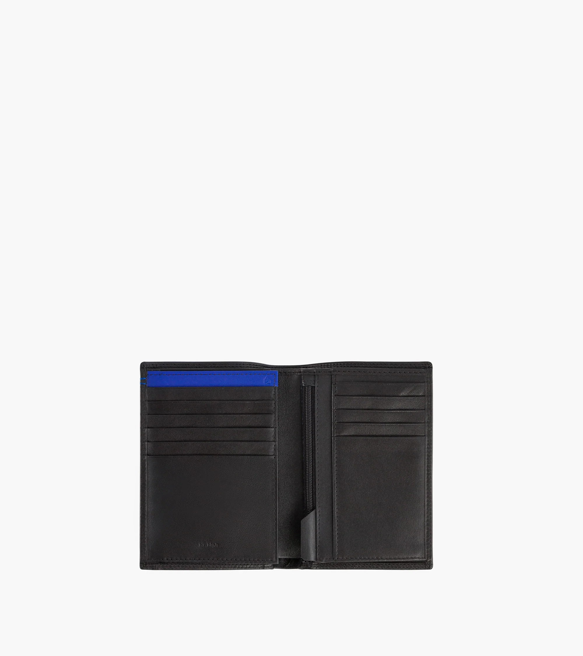 Martin large wallet with zipped pocket and 2 shutters in smooth leather - Image 2