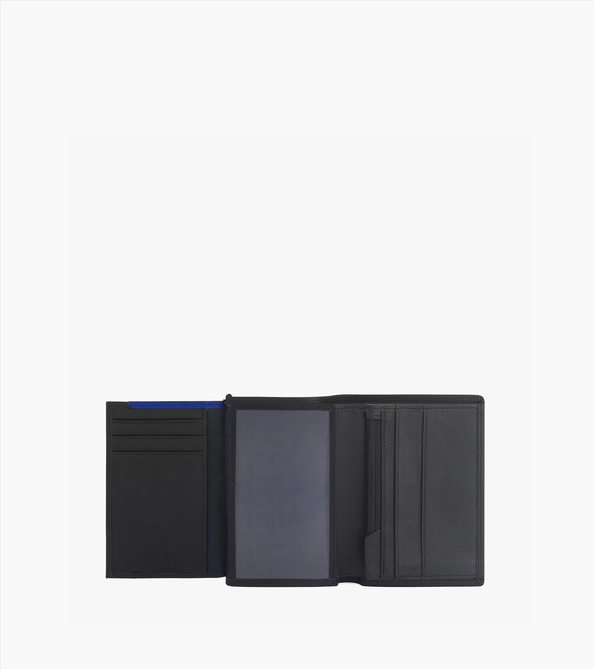 Martin small wallet with zipped pocket and 2 shutters in smooth leather - Image 2