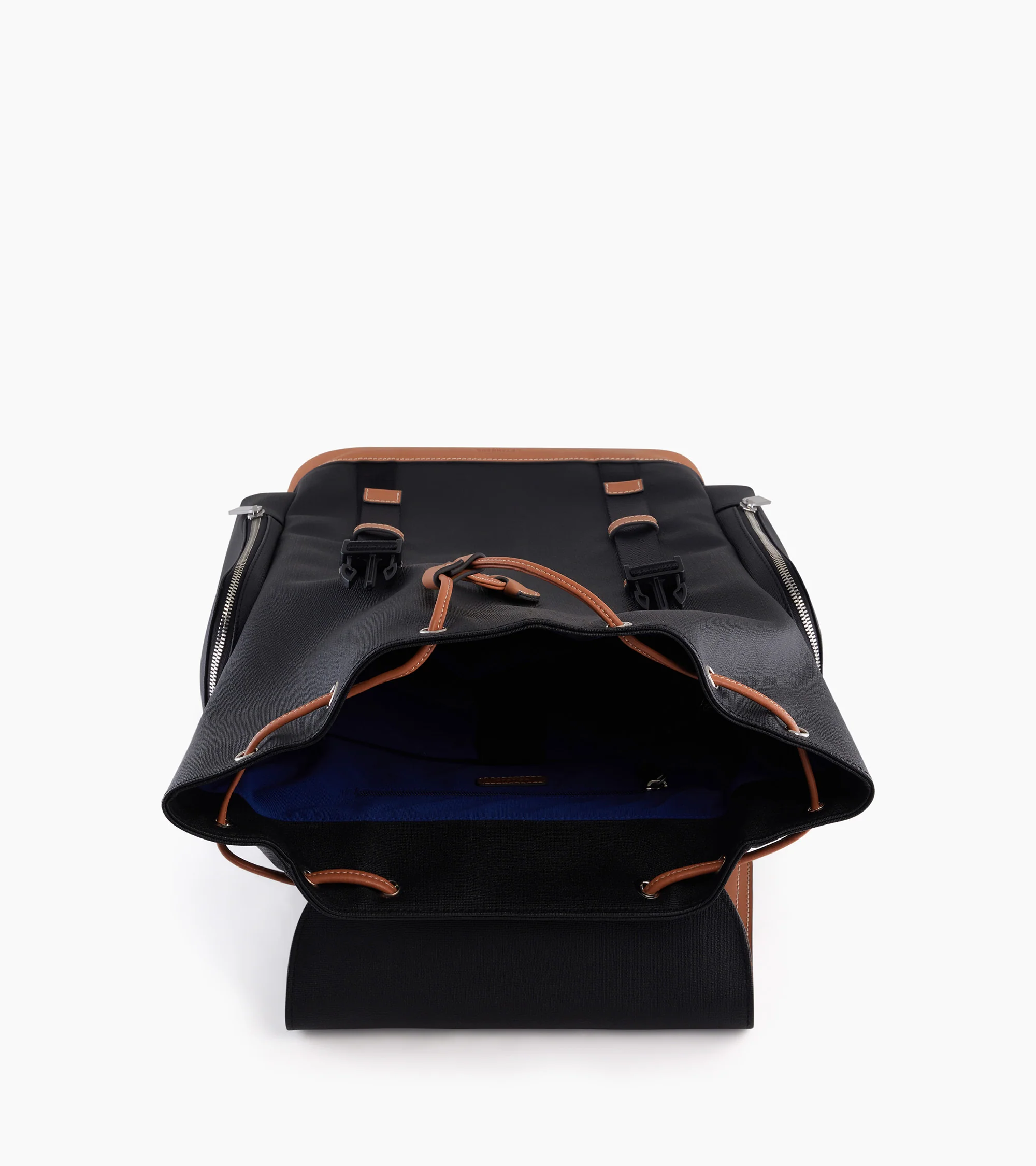 Maurice backpack with flap closure in coated canvas - Image 4