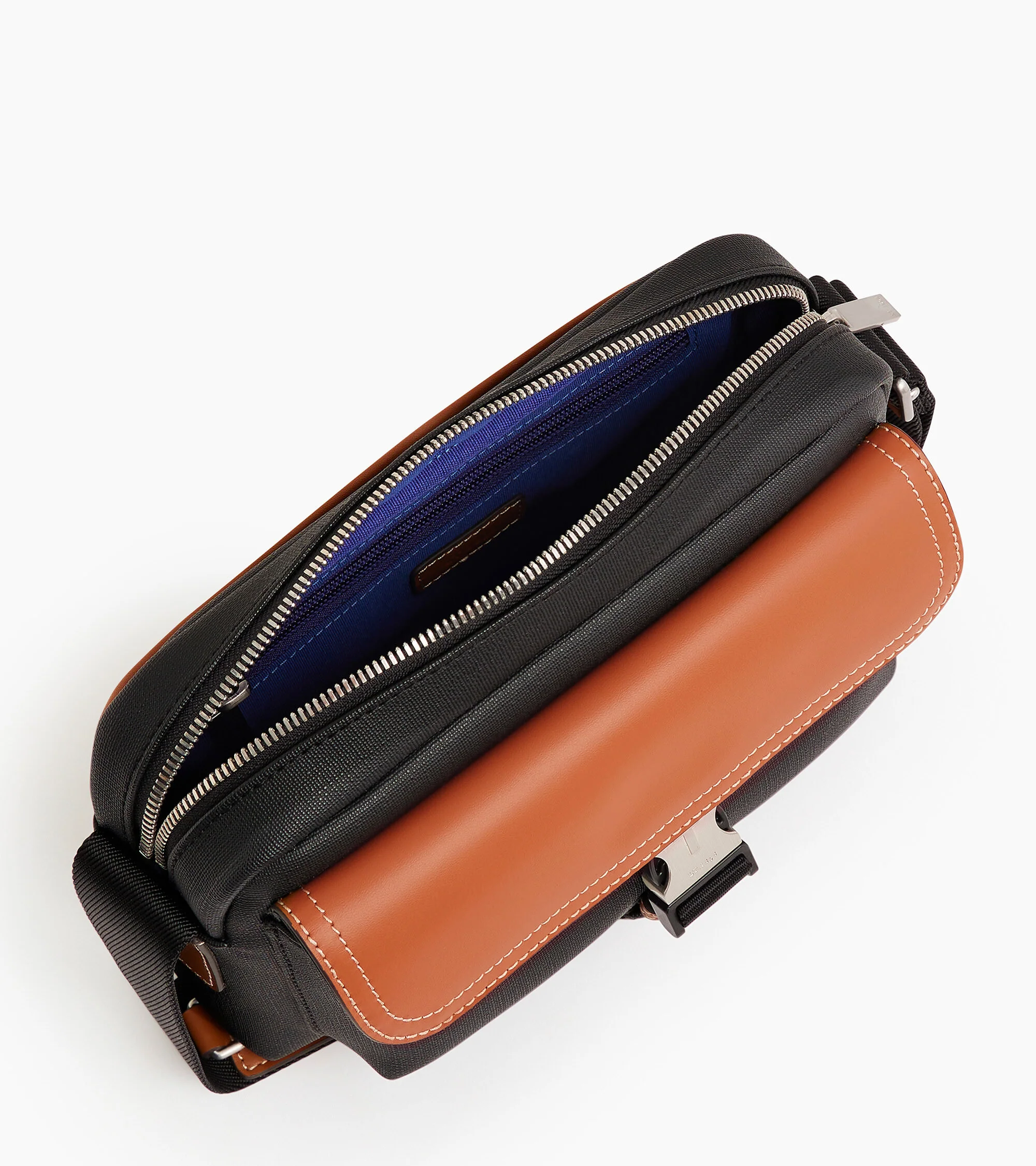 Maurice small bag with crossbody strap in coated canvas - Image 3
