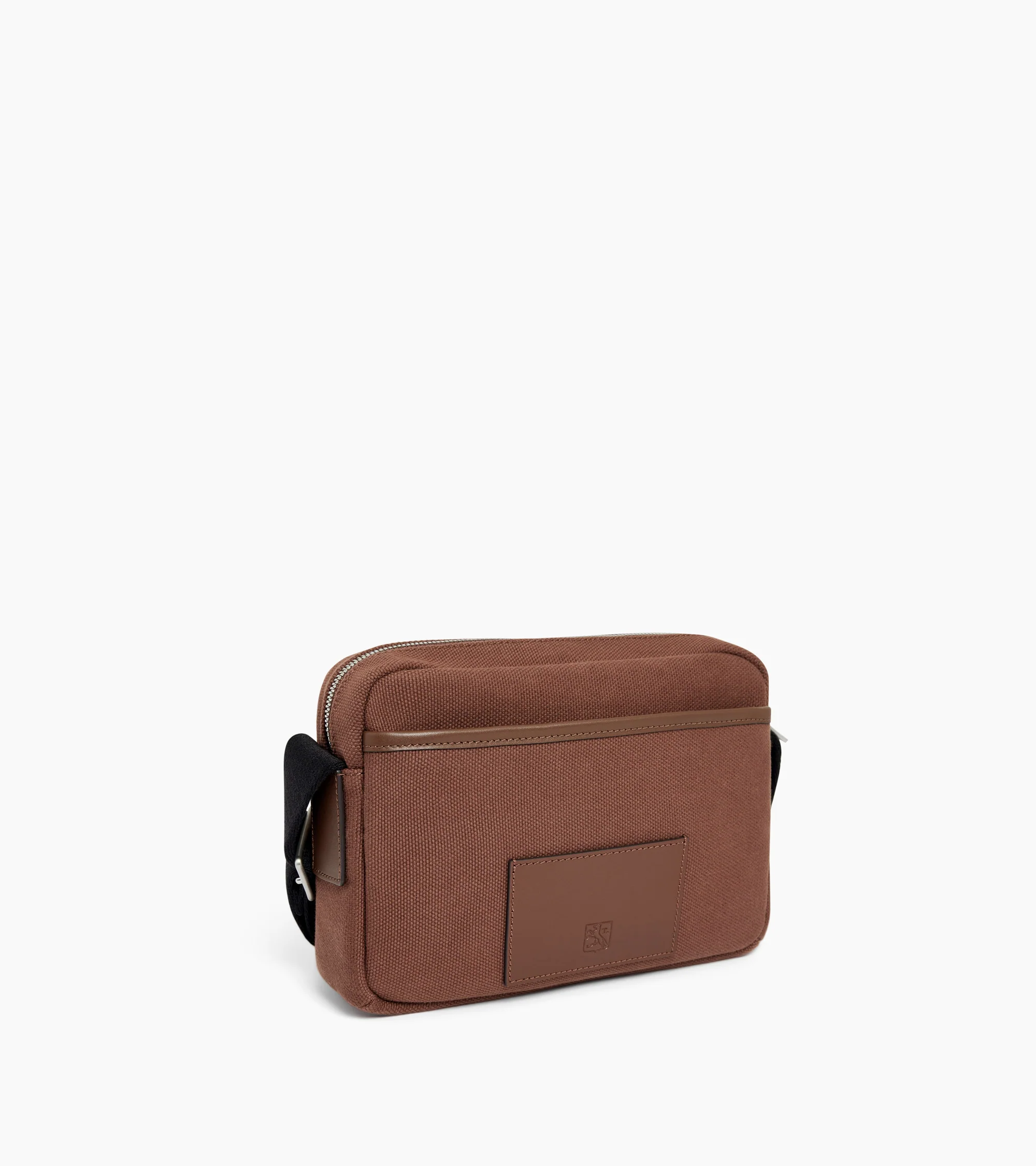 Maurice small shoulder bag in cotton canvas and smooth leather - Image 4