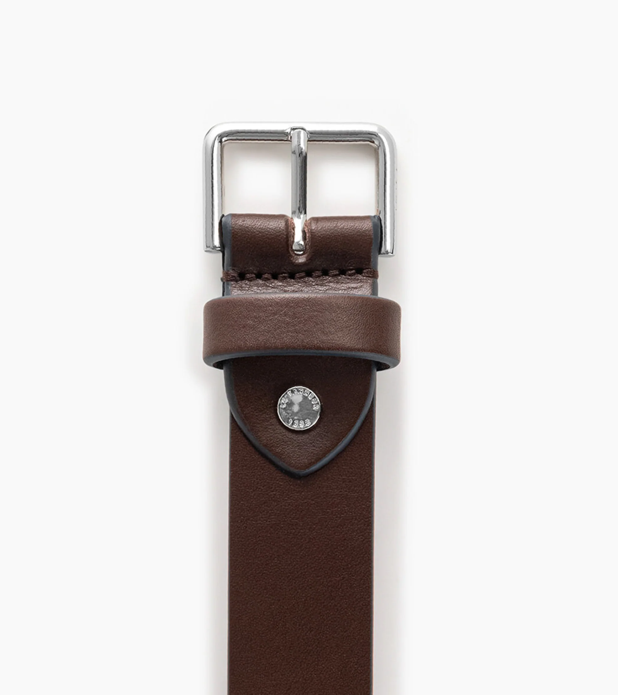 Men's belt with square buckle in smooth leather - Image 3