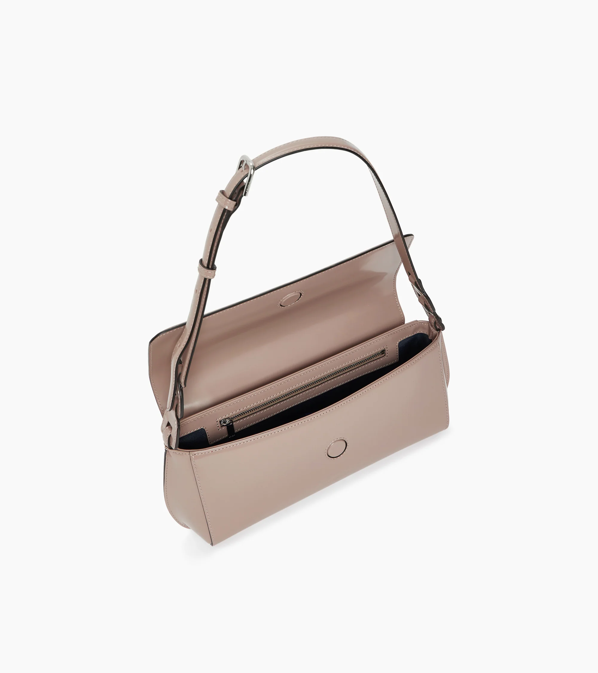 Solaise medium shoulder bag in smooth leather box-effect - Image 3