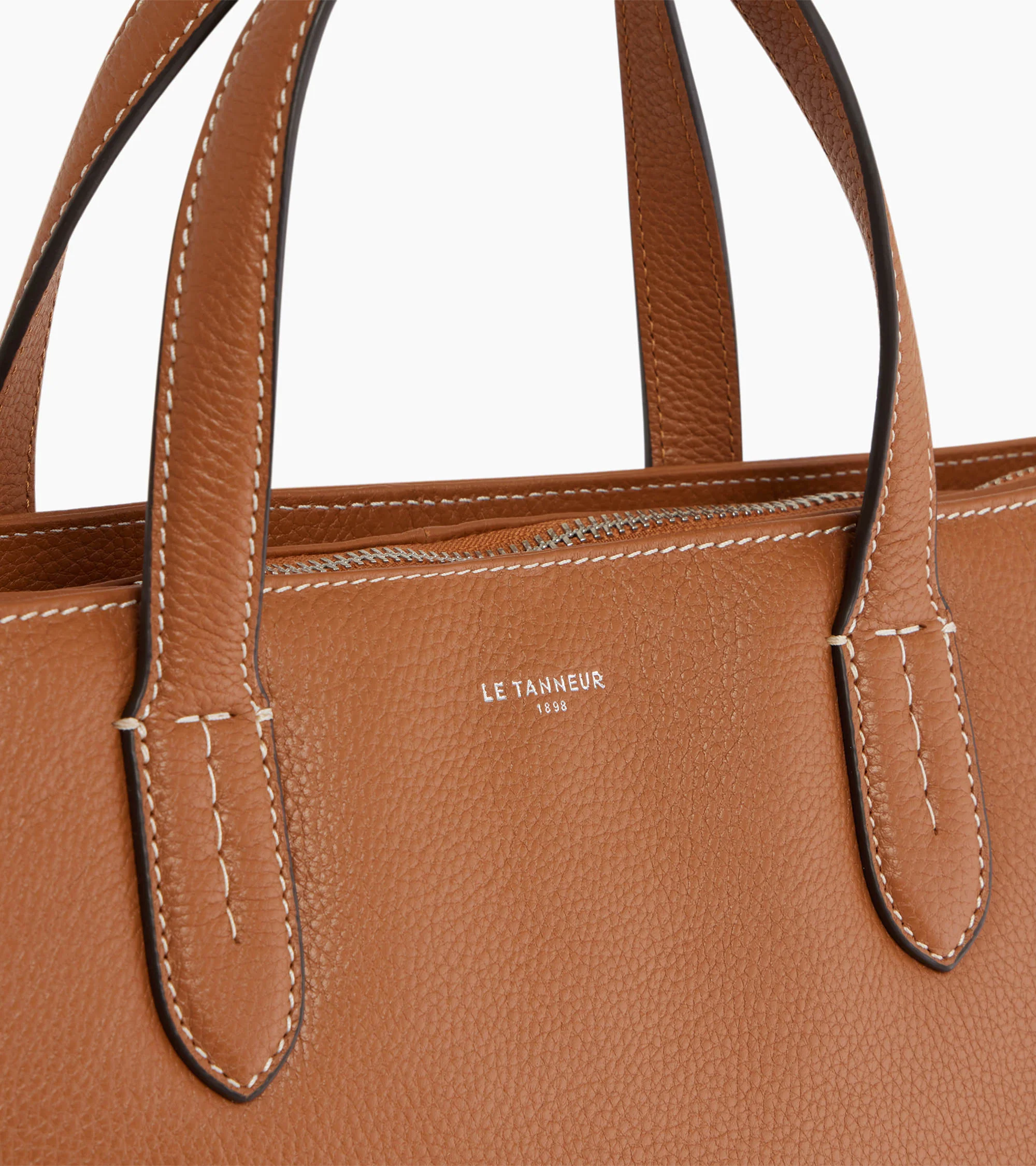 Sophie 15" briefcase with 1 expanding compartment in grained leather - Image 3
