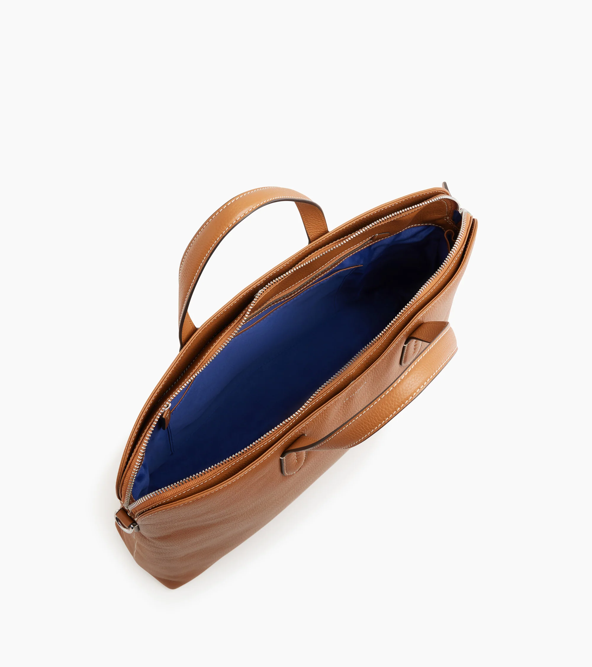 Sophie 15" briefcase with 1 expanding compartment in grained leather - Image 4
