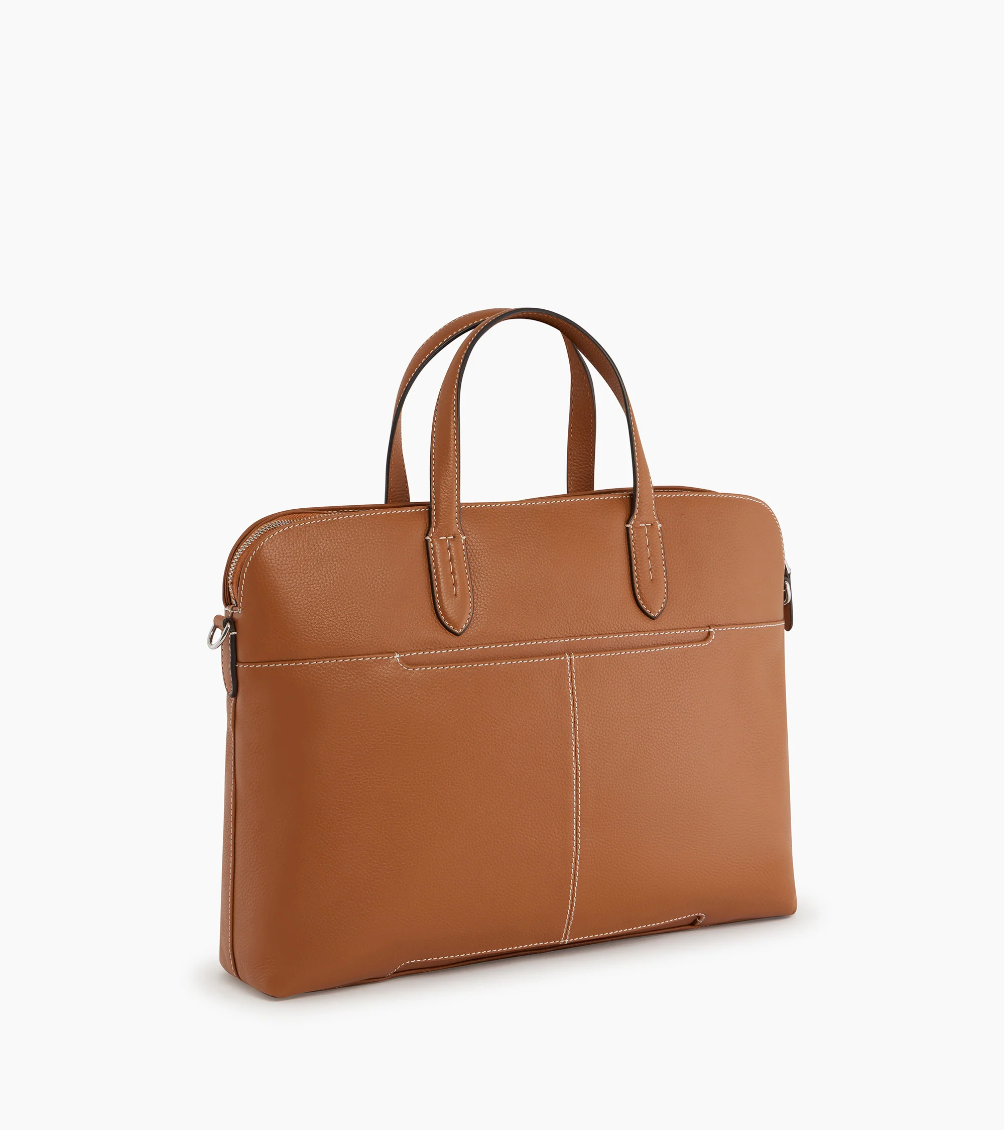 Sophie 15" briefcase with 1 expanding compartment in grained leather - Image 5