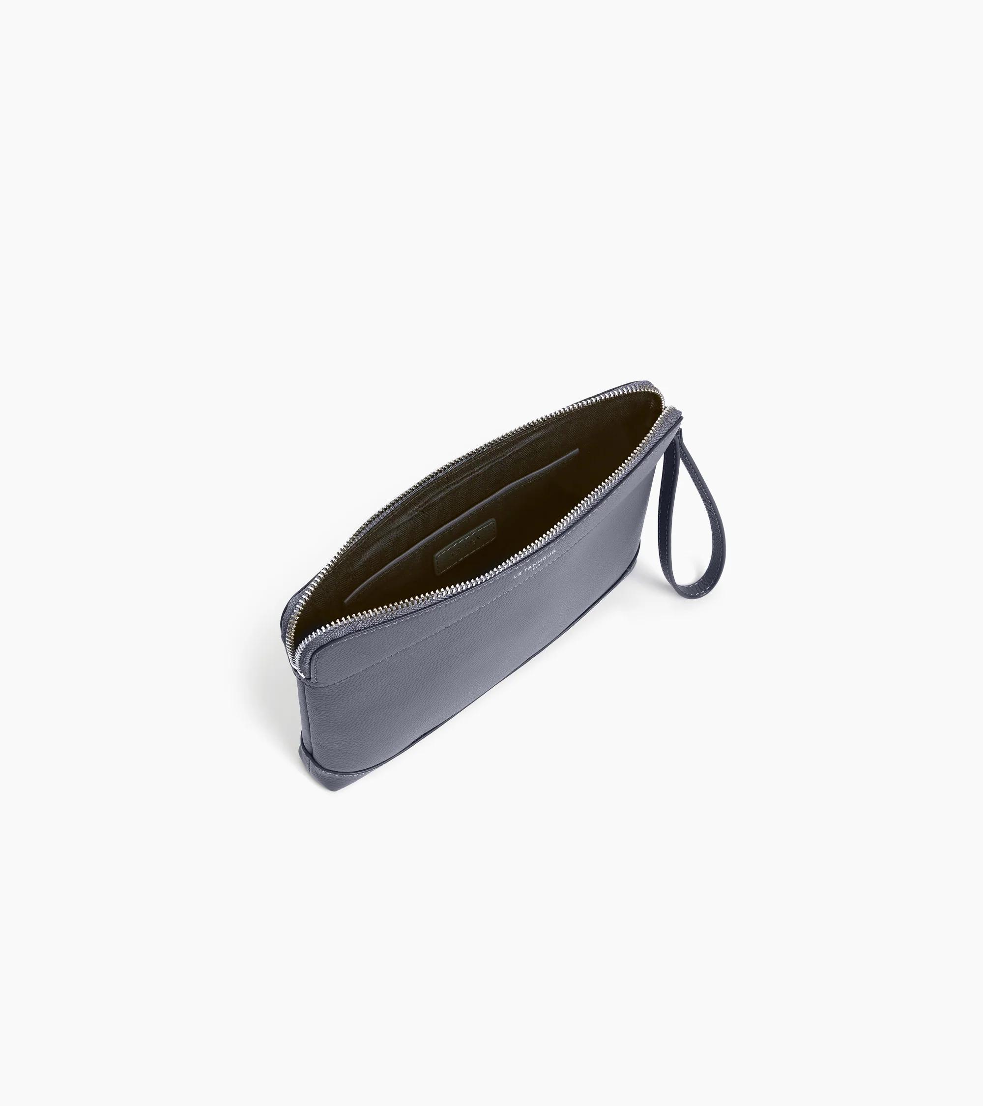 Zipped pouch in grained leather - Image 3