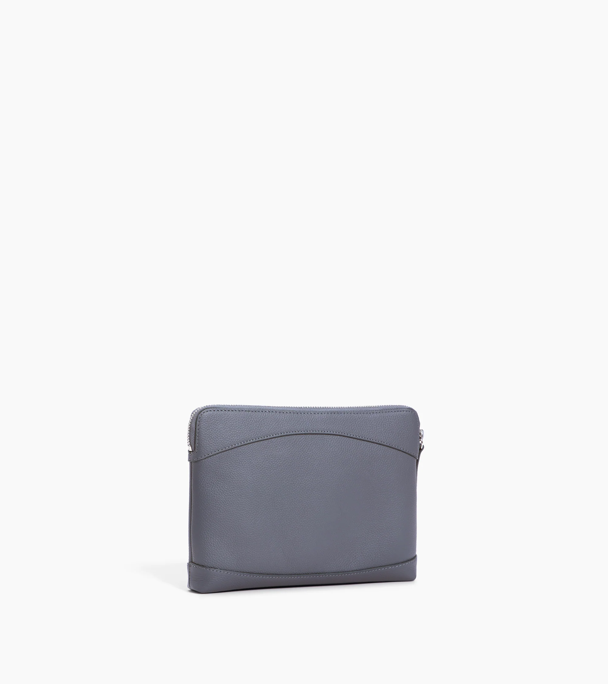 Zipped pouch in grained leather - Image 4