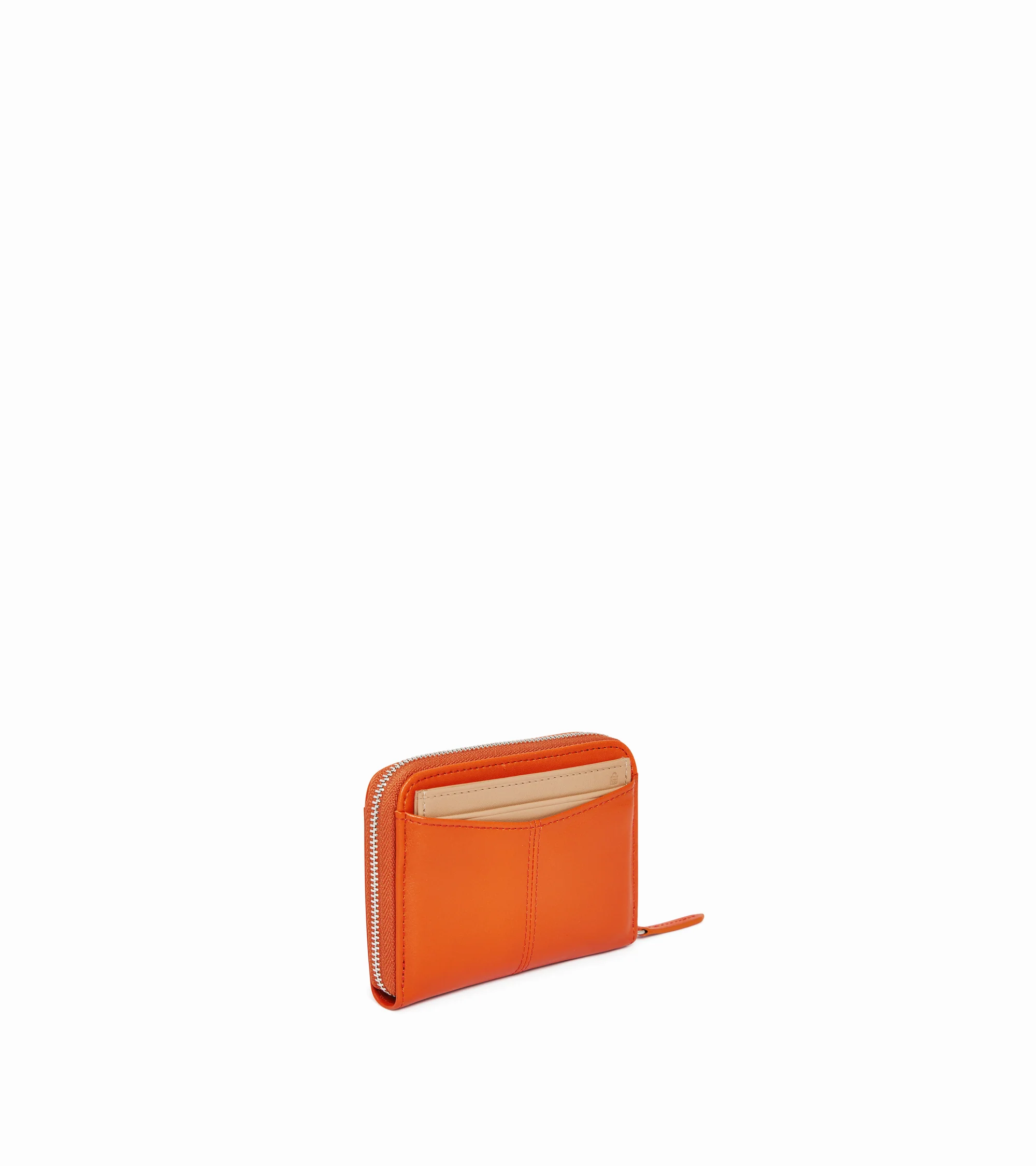 Zipped wallet with removable card holder Charlotte in smooth leather - Image 4