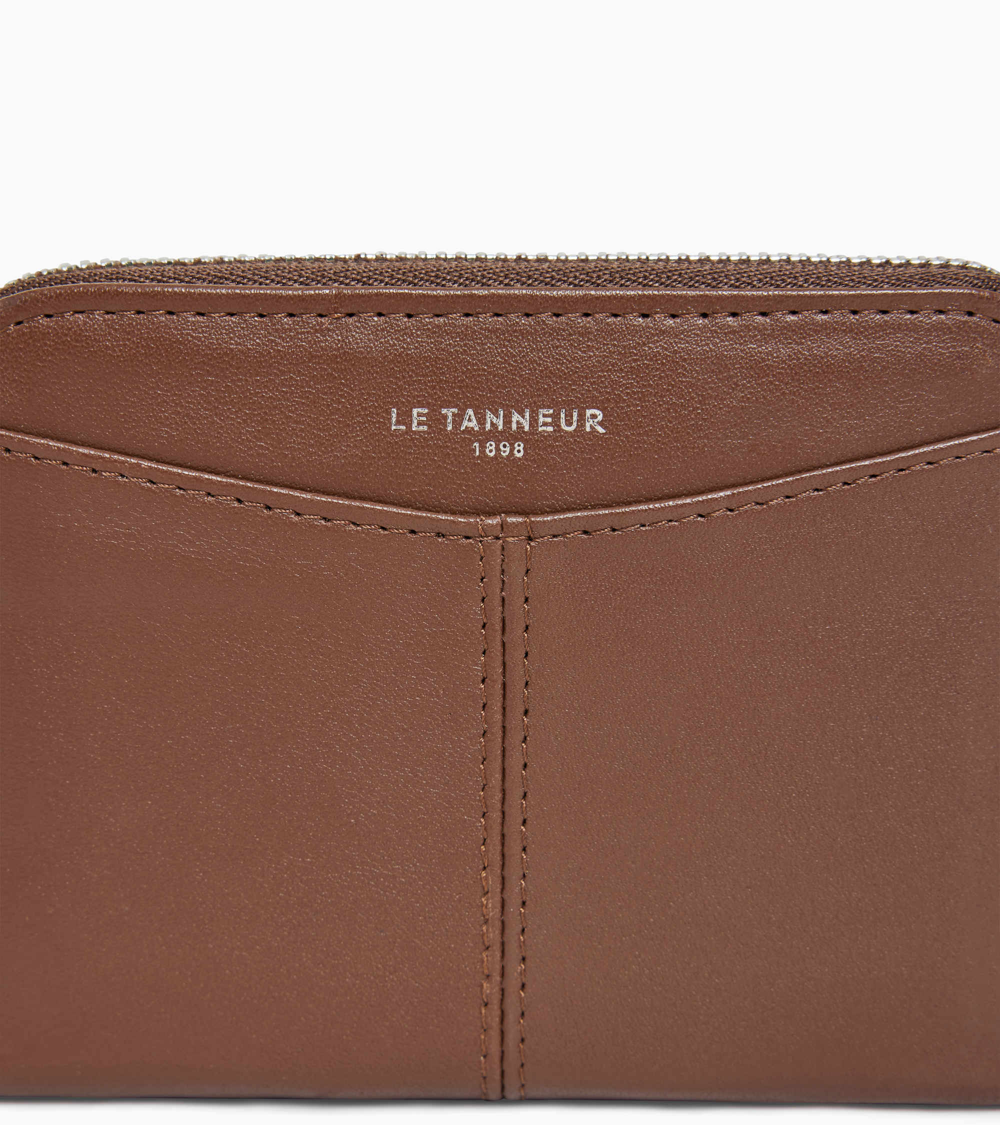 Zipped wallet with removable card holder Charlotte in smooth leather - Image 2