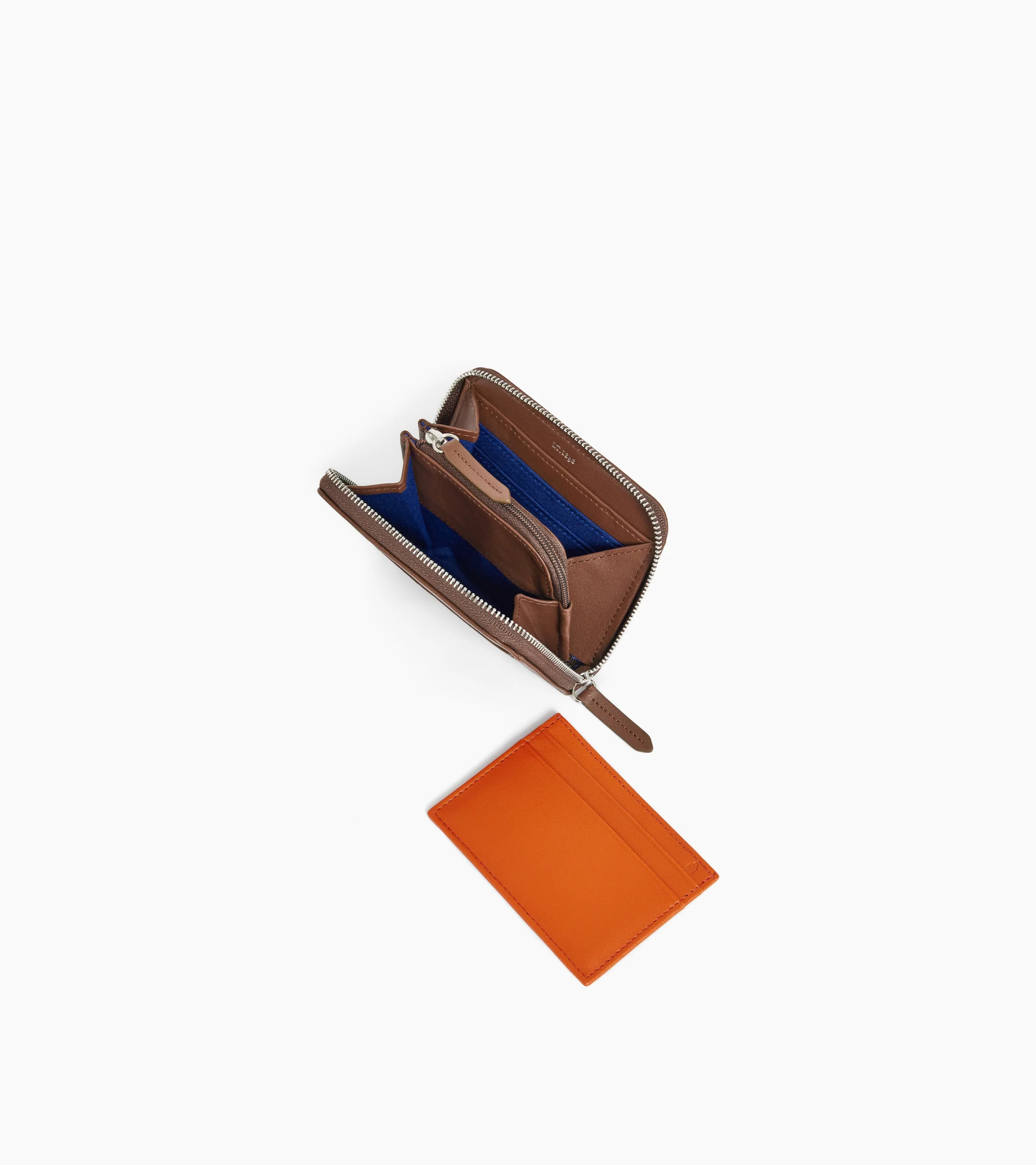 Zipped wallet with removable card holder Charlotte in smooth leather - Image 3